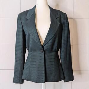 Vintage 80s tailored structured dobby texture blazer